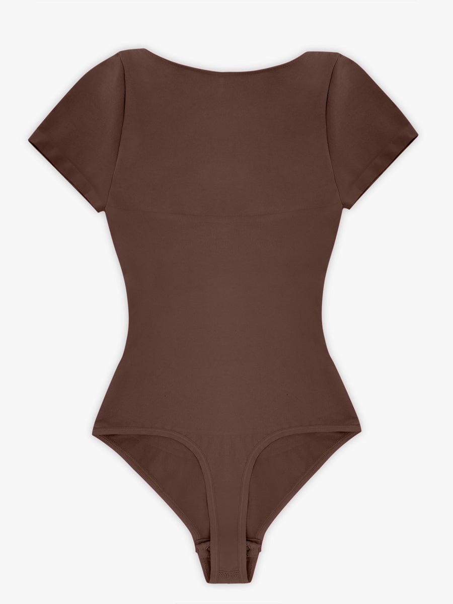 Seamless Bust Support Waist & Abdomen Shaping Thong Bodysuit