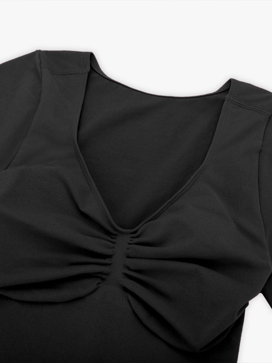Seamless Bust Support Waist & Abdomen Shaping Thong Bodysuit