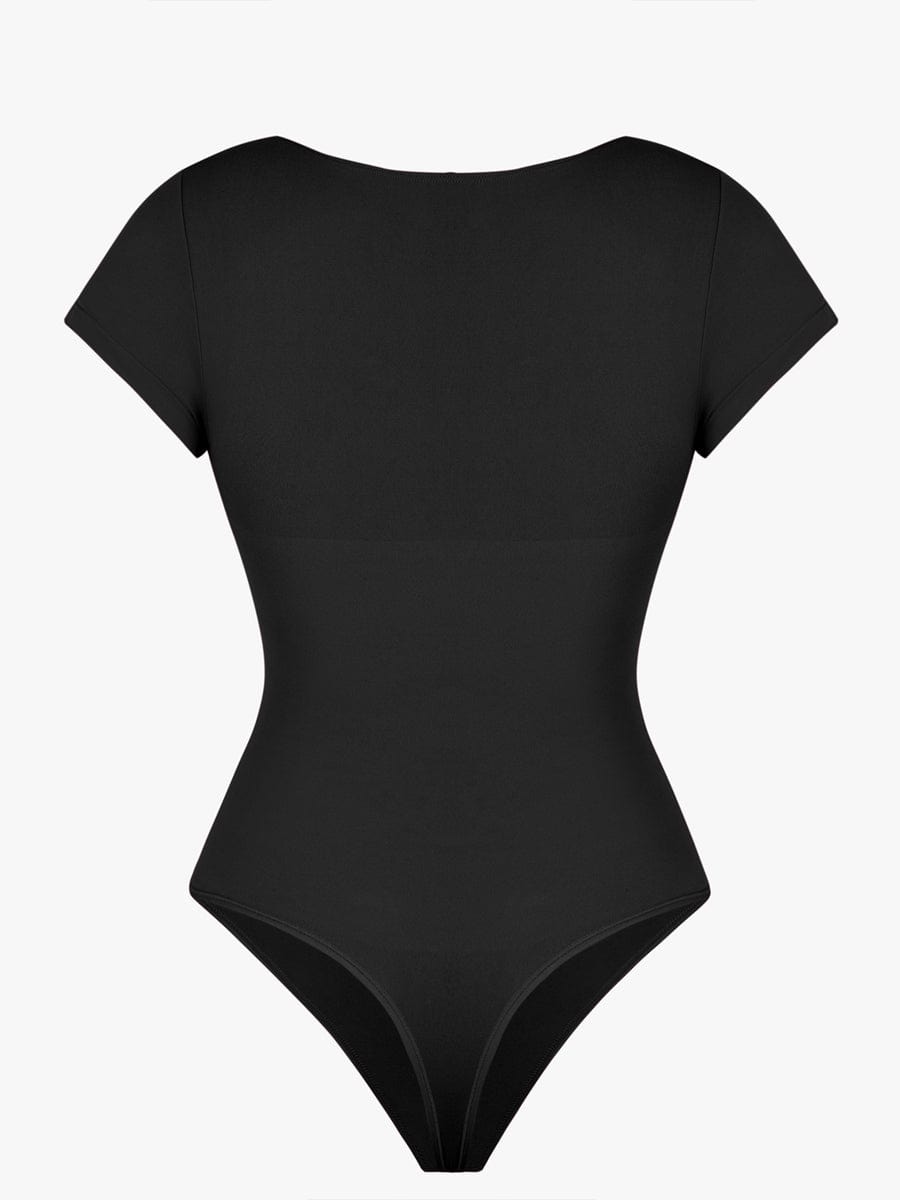 Seamless Bust Support Waist & Abdomen Shaping Thong Bodysuit