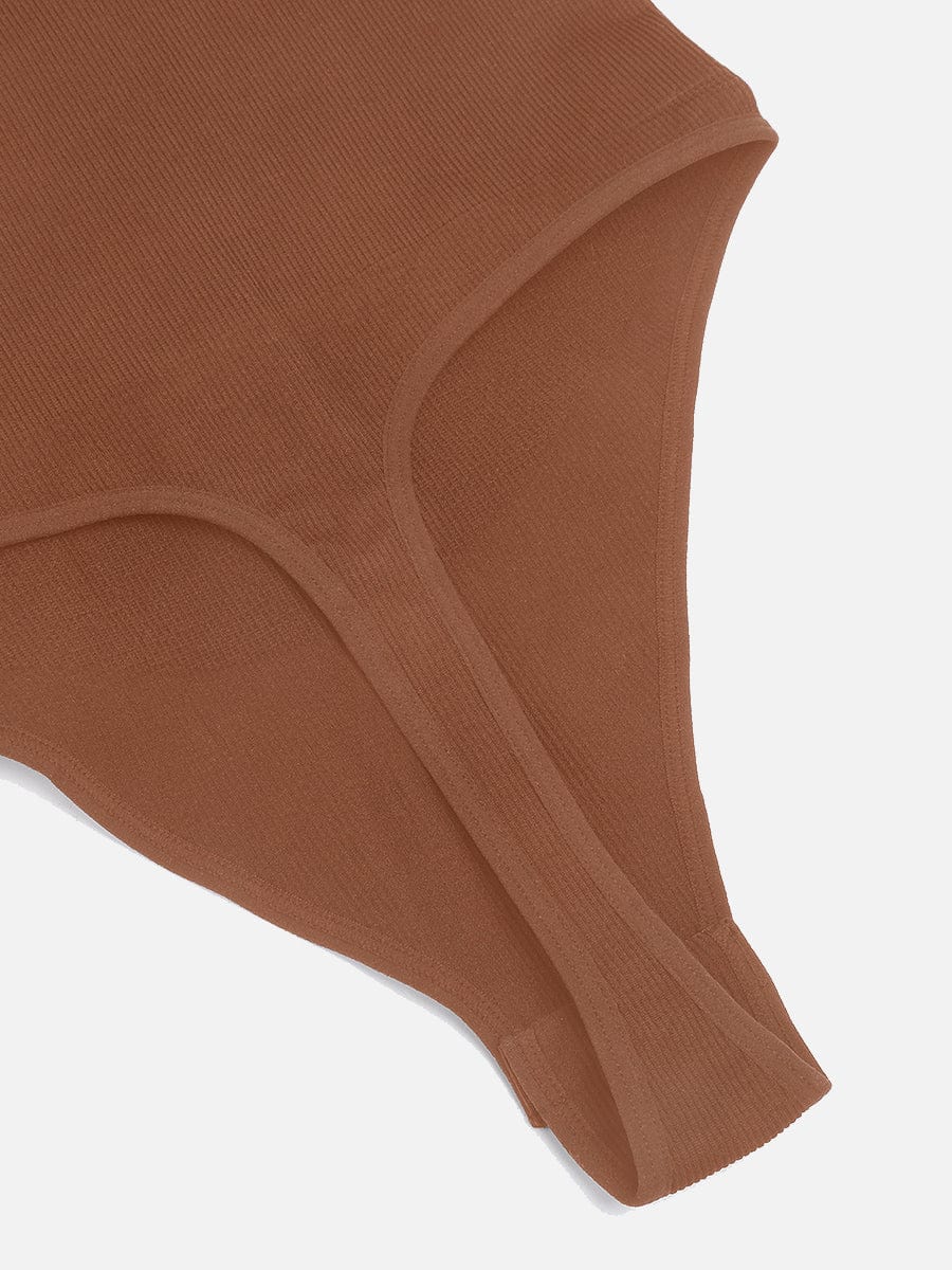 Seamless Deep V Waist and Abdomen Shaping Thong Bodysuit
