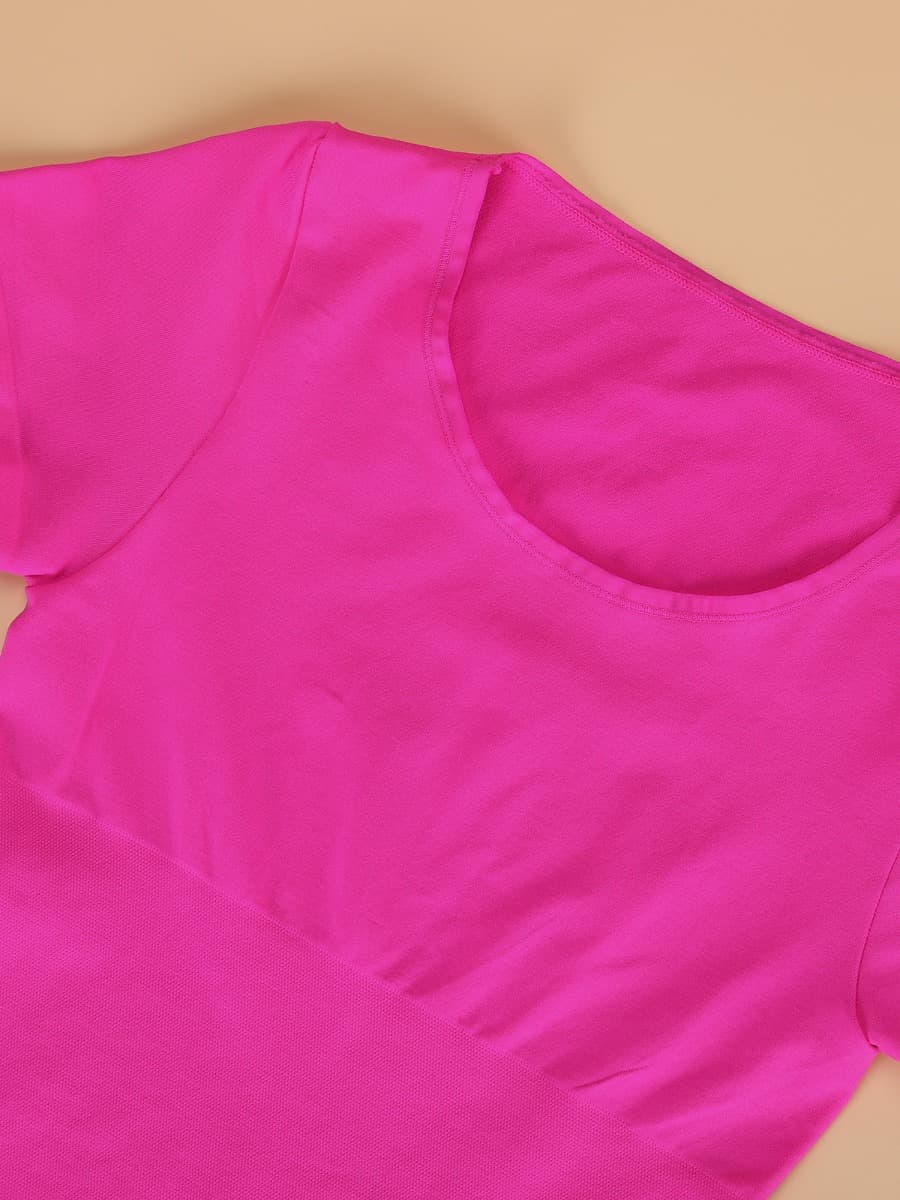 Seamless One-Piece Short-Sleeved Thong Bodysuit