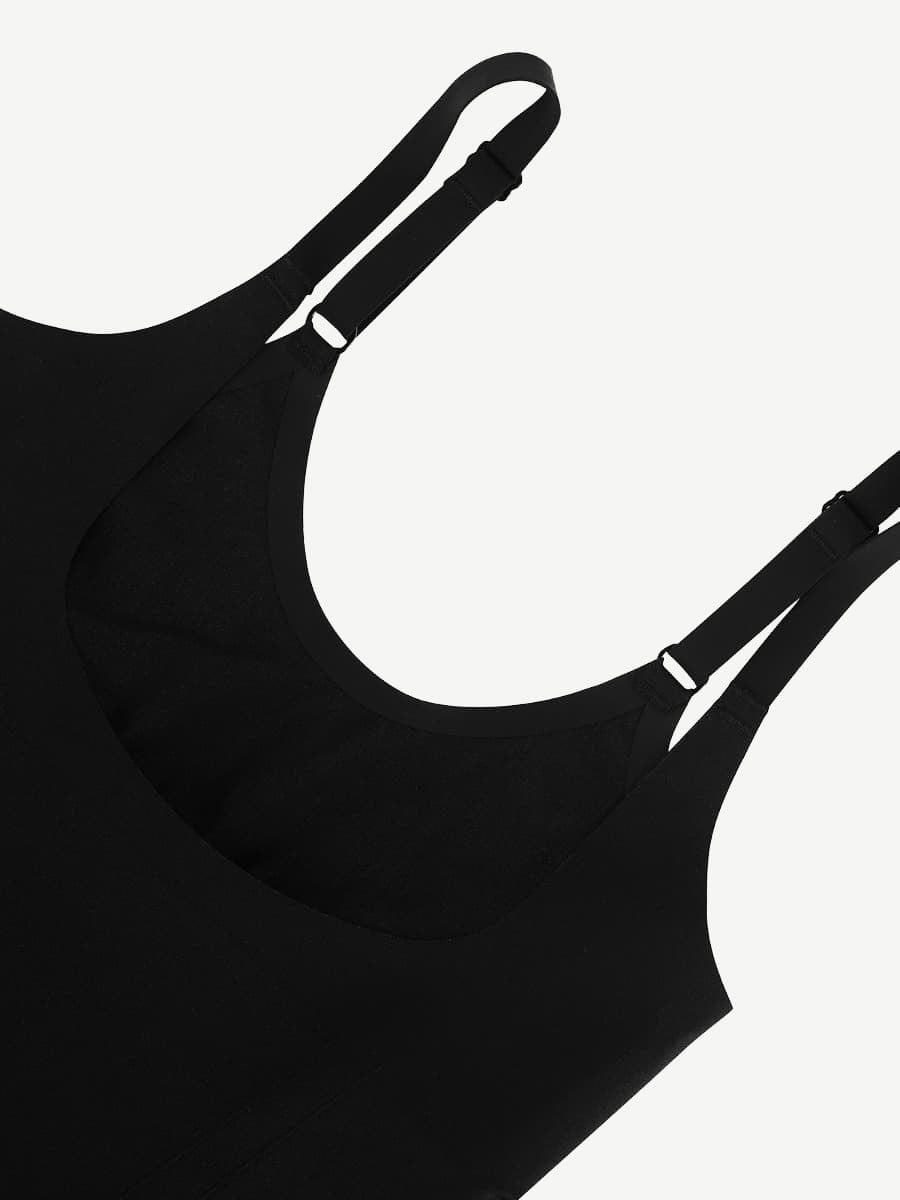 Seamless Open-Bust Abdomen Flattening Mid-Thigh Bodysuit