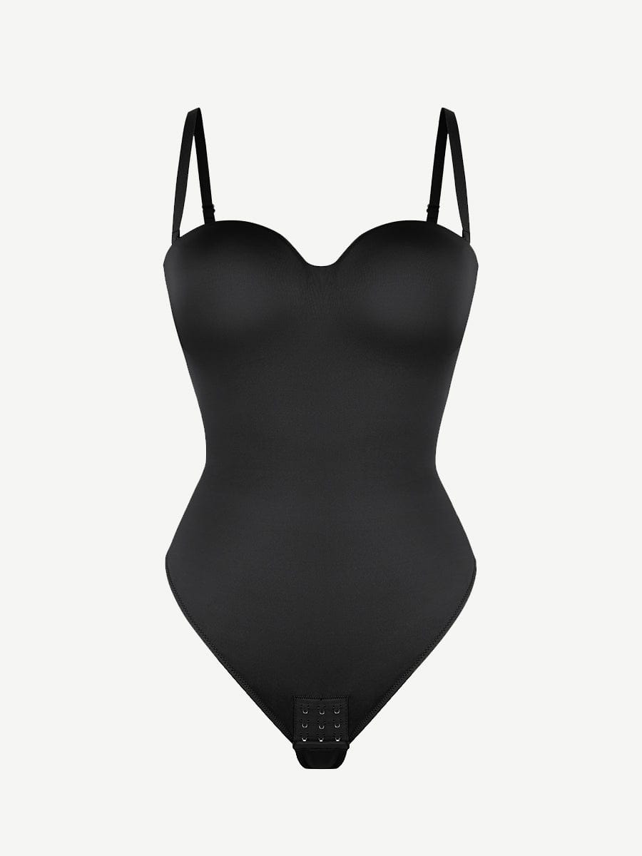 One-Piece Underwire Strap Removable Waist And Abdomen Shaping Thong Bodysuit