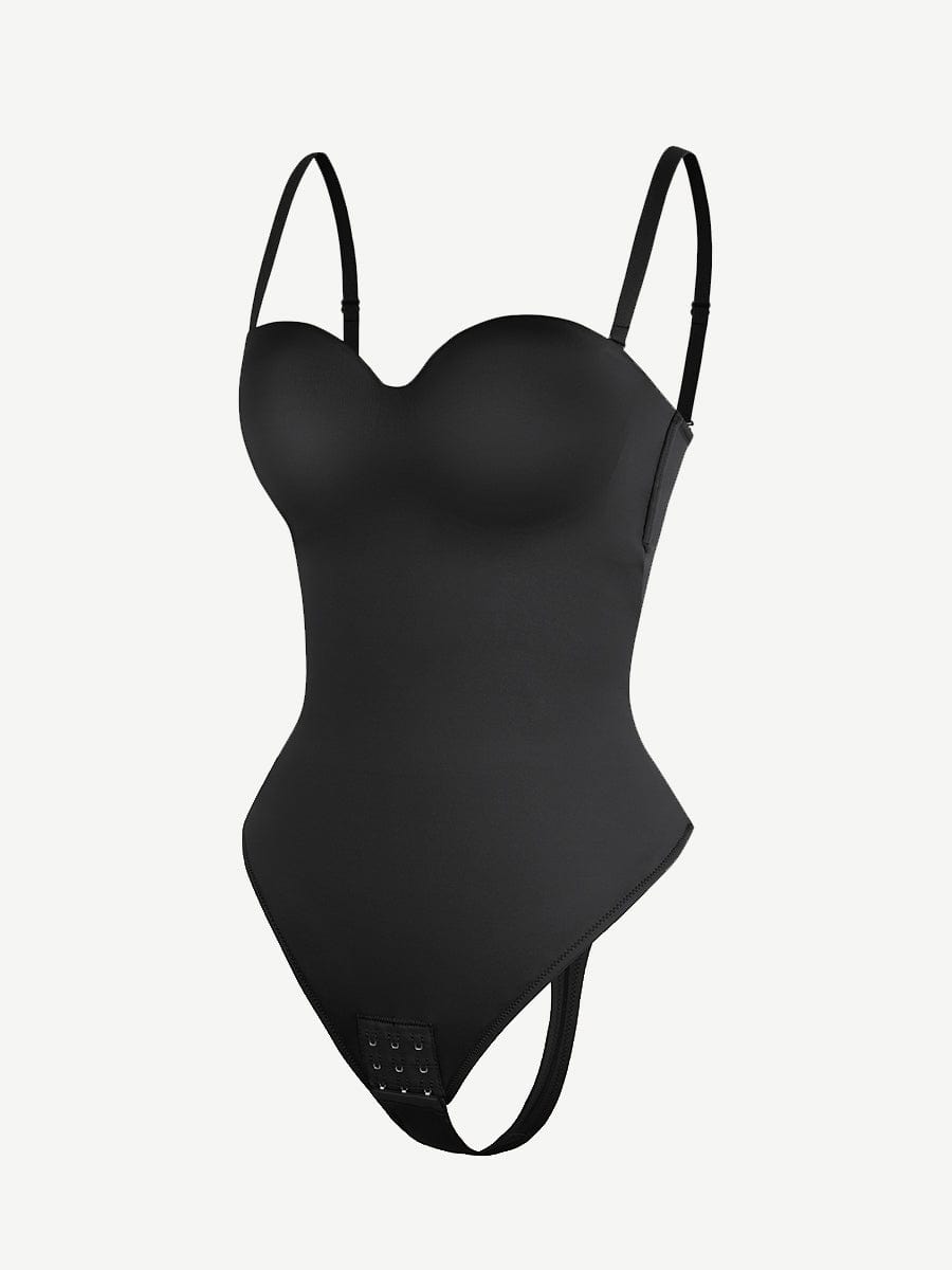 One-Piece Underwire Strap Removable Waist And Abdomen Shaping Thong Bodysuit