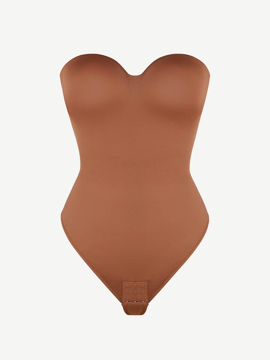 One-Piece Underwire Strap Removable Waist And Abdomen Shaping Thong Bodysuit