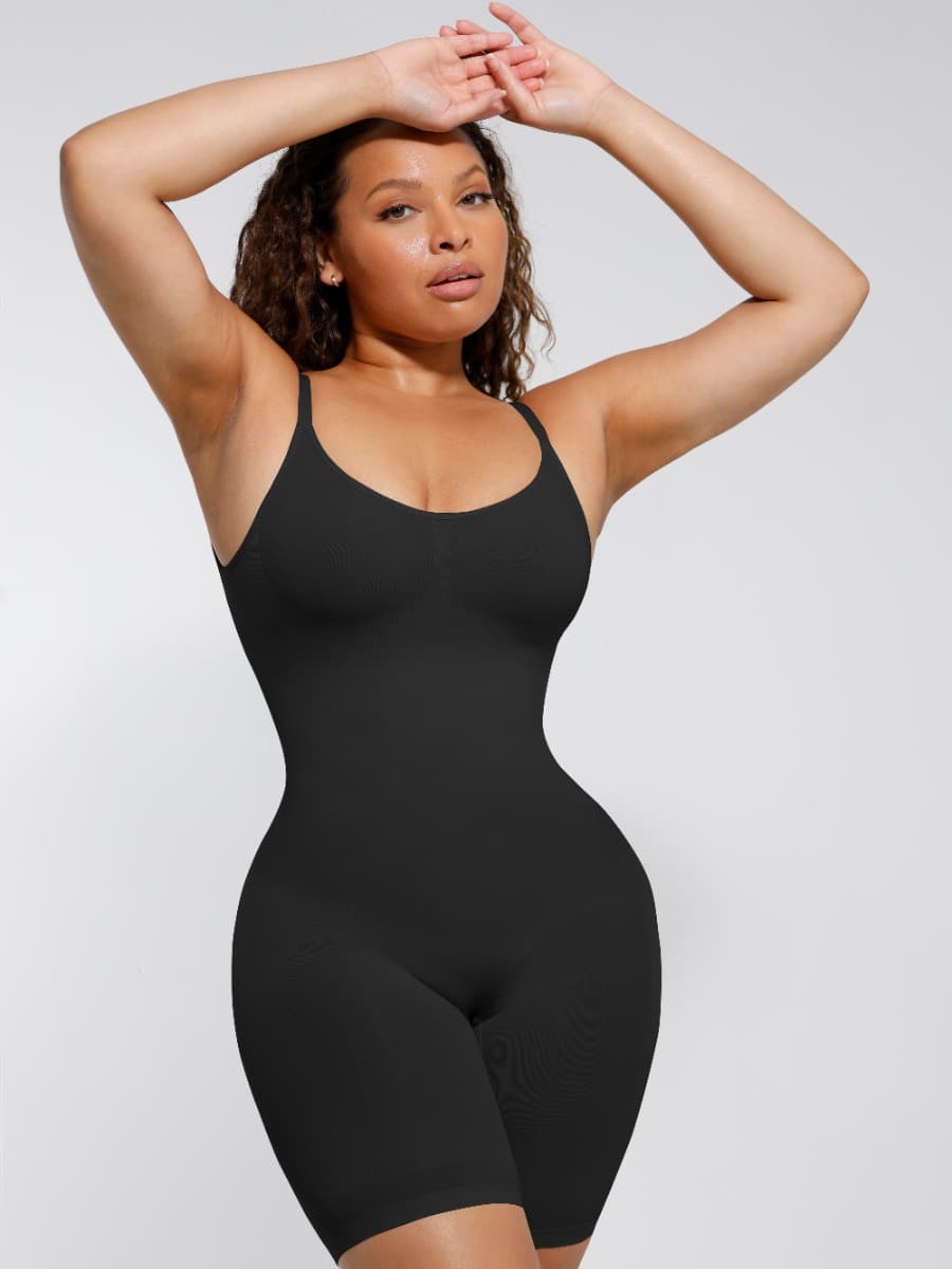 Seamless Scultp Covered Open-Back Boxer With Covered Chest