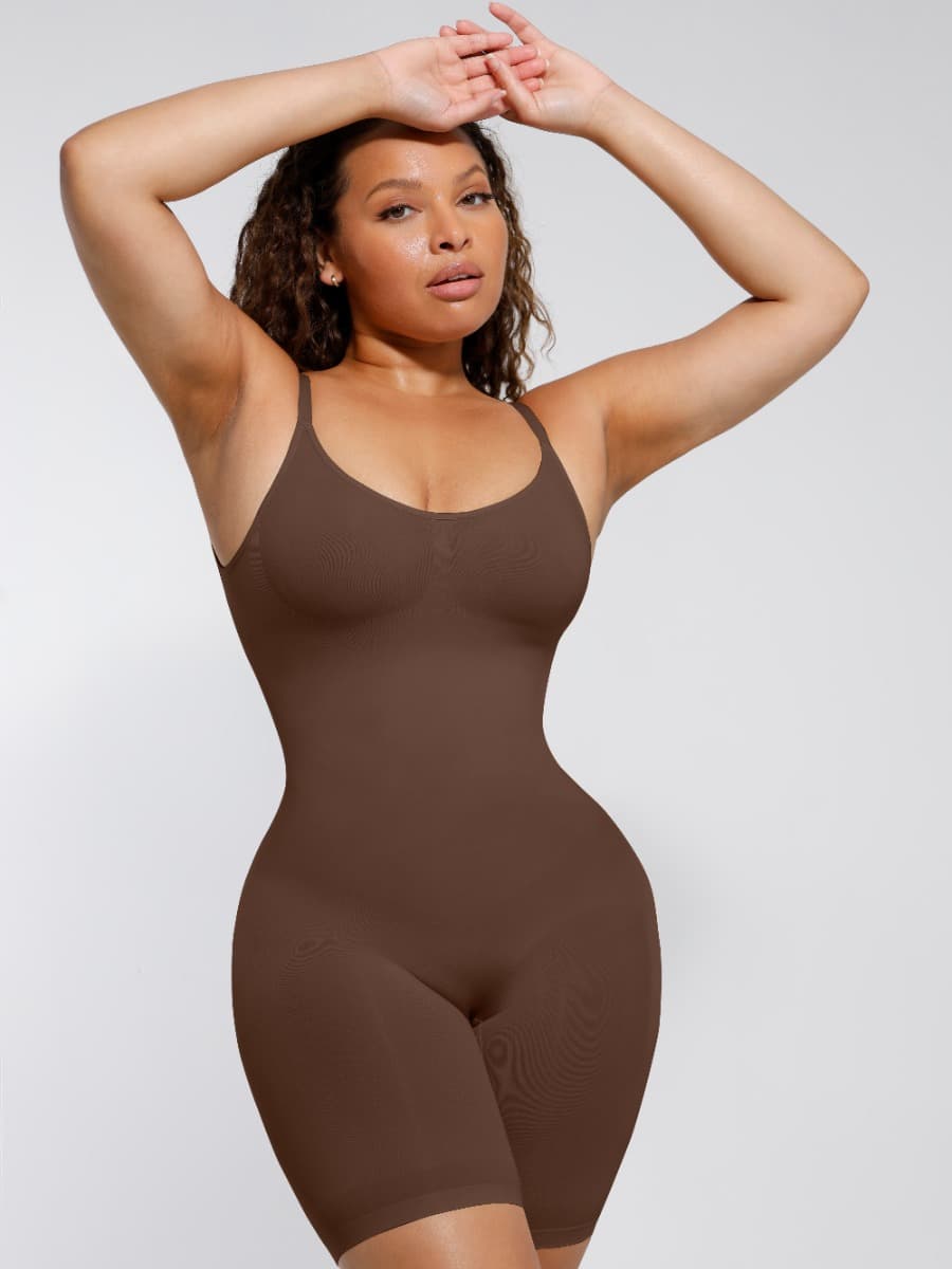 Seamless Scultp Covered Open-Back Boxer With Covered Chest