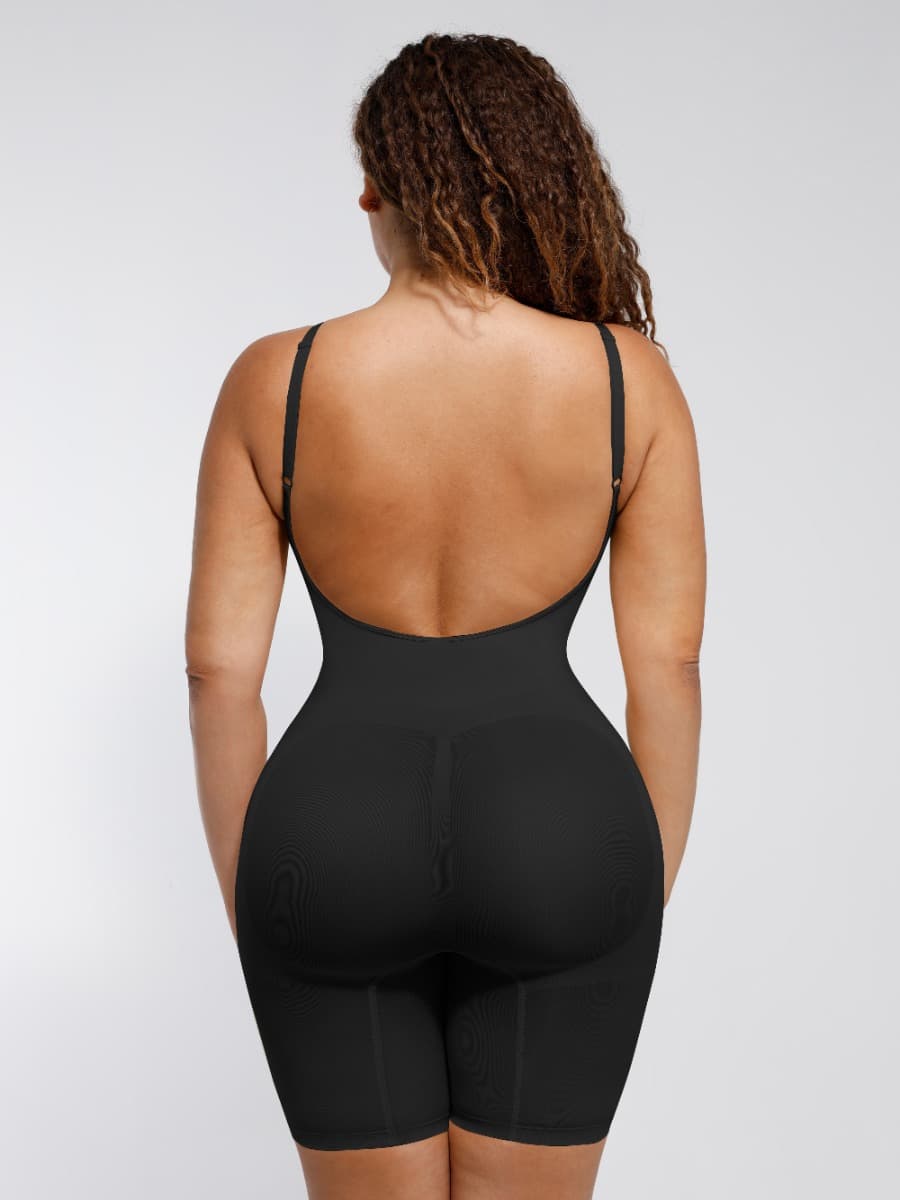 Seamless Scultp Covered Open-Back Boxer With Covered Chest