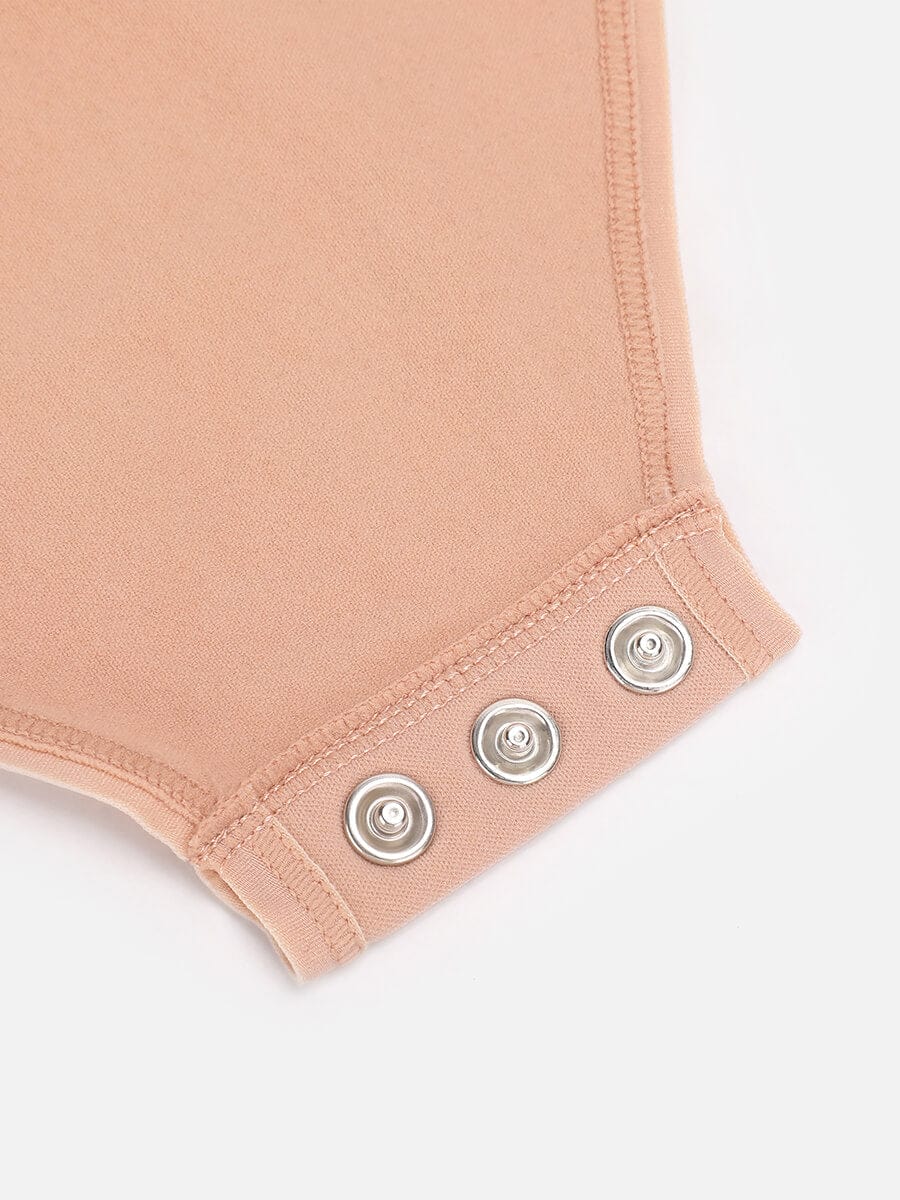 Seamless Long Sleeve Chest Support Tummy Control Thong Bodysuit