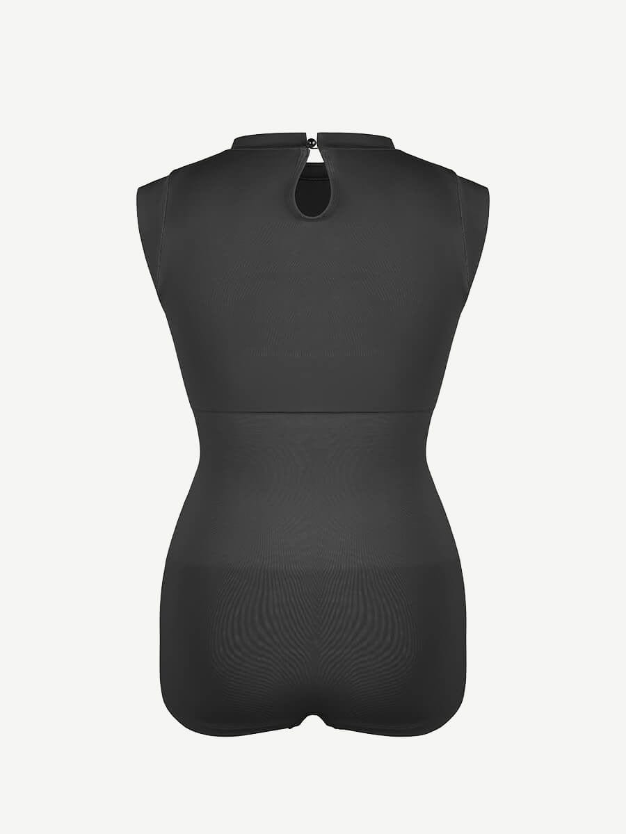 Seamless Cap Sleeve Waist and Abdomen Shaping Shapewear Bodysuit