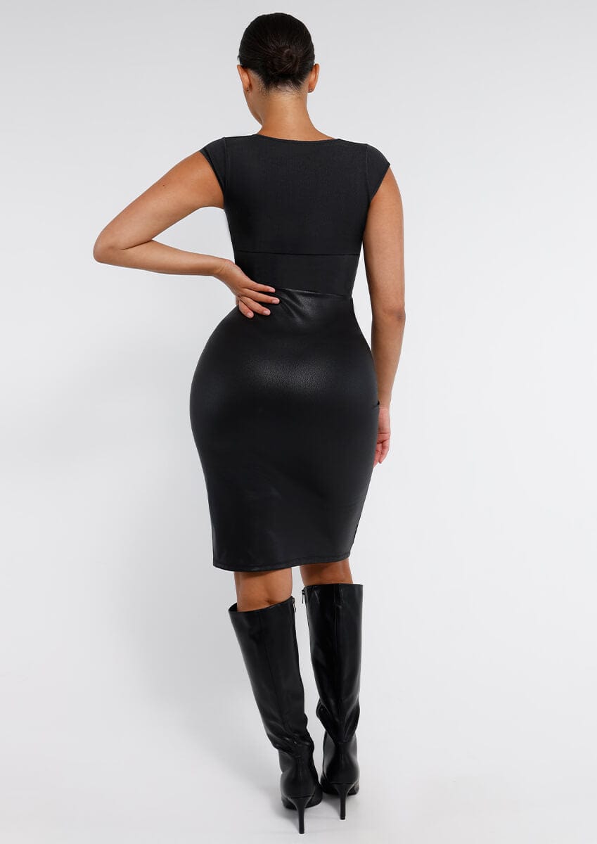 Seamless Deep V Waist and Abdomen Shaping Thong Bodysuit