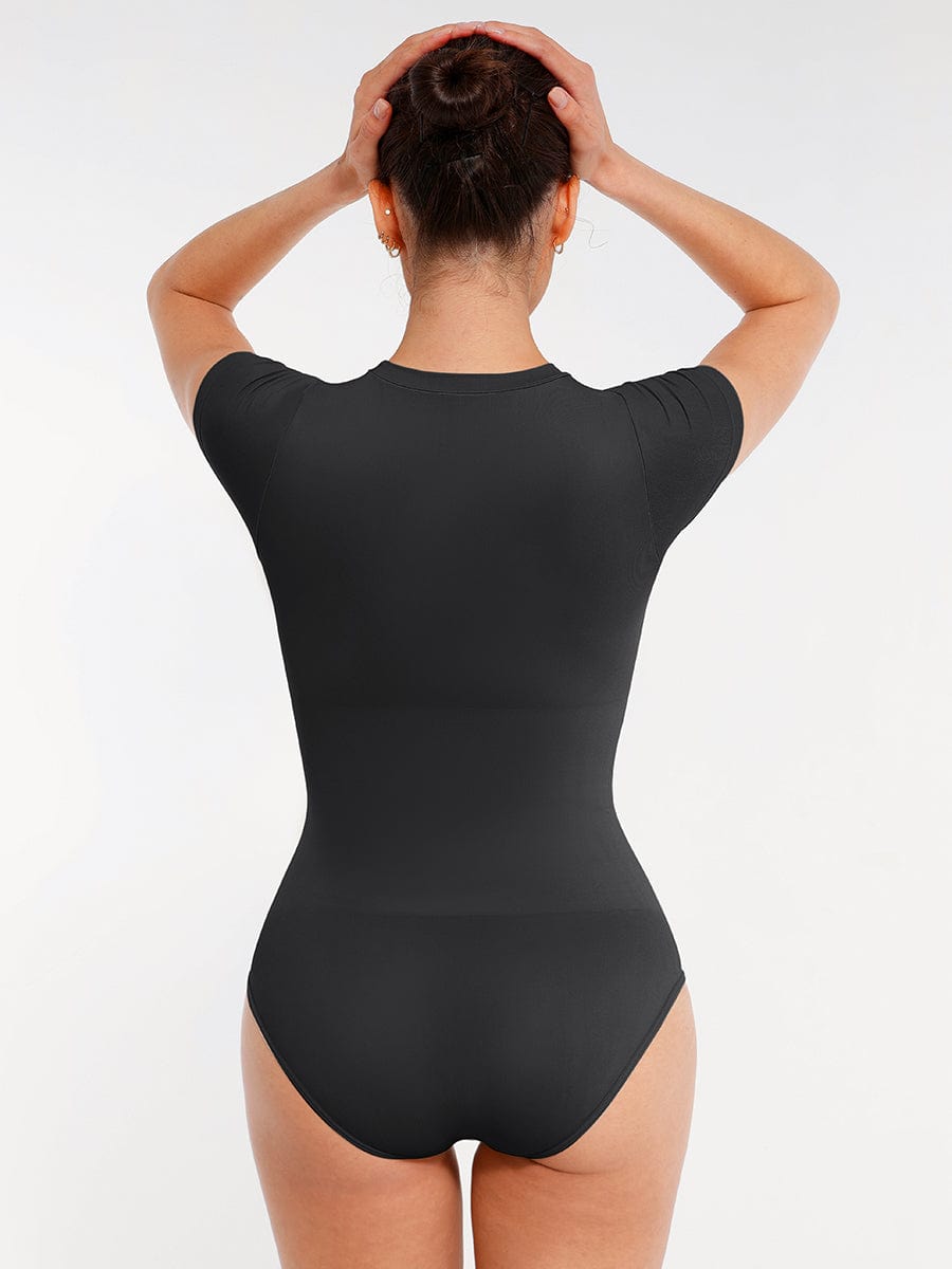 Seamless Short Sleeve Waist and abdomen Shaping Hip briefs Bodysuit