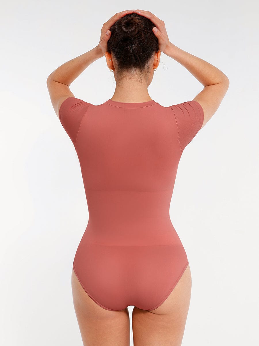 Seamless Short Sleeve Waist and abdomen Shaping Hip briefs Bodysuit