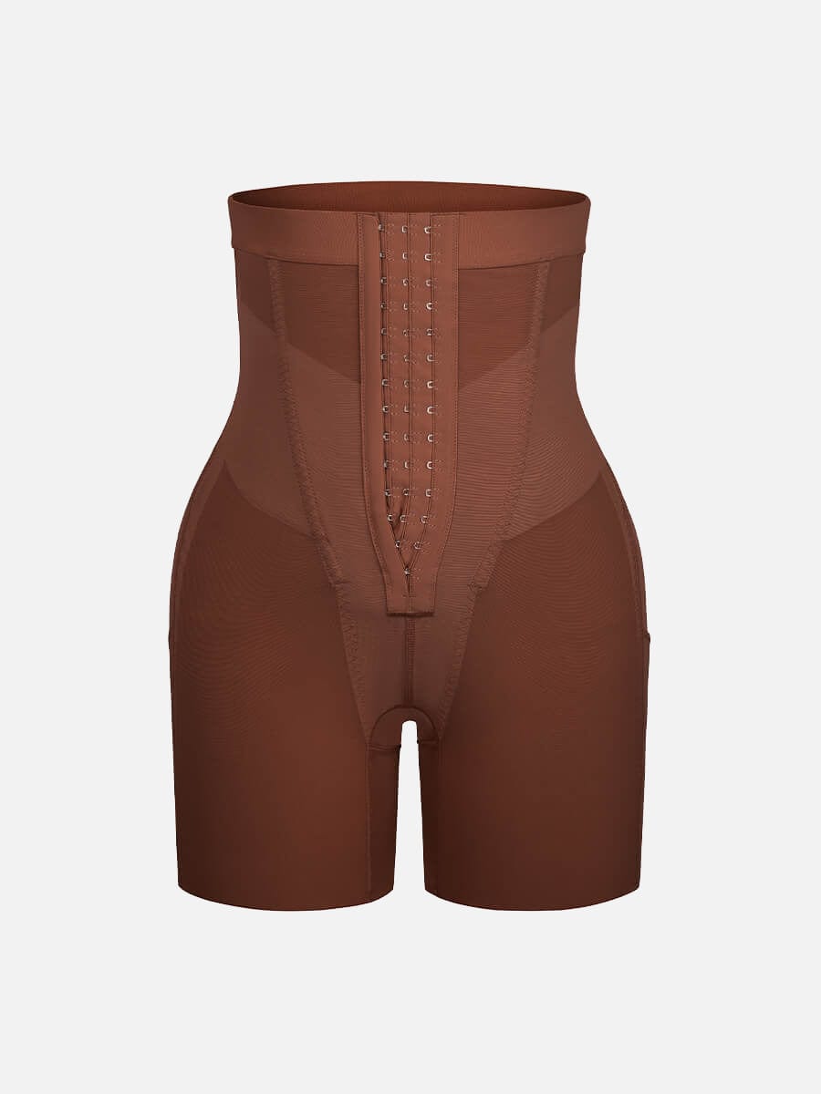 High-Waisted Shaping Briefs Breathable Mesh Waist & Abdomen Control Butt Lifter