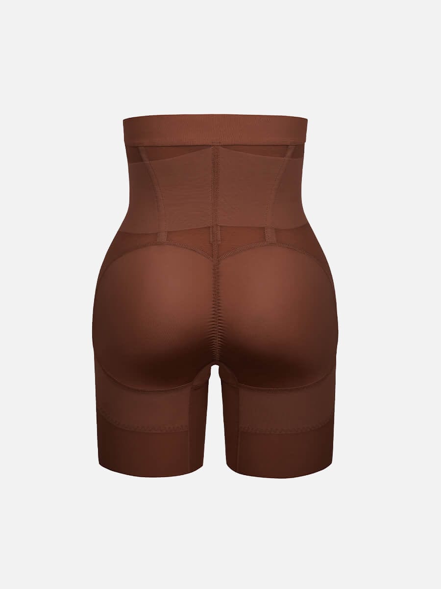 High-Waisted Shaping Briefs Breathable Mesh Waist & Abdomen Control Butt Lifter