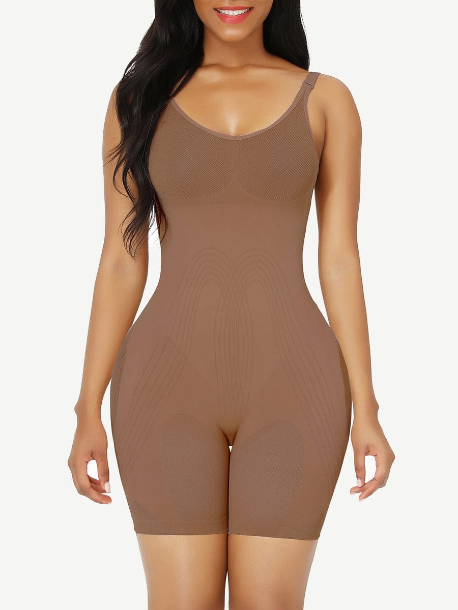 Seamless Low Back Happy Butt Full Body Shapewear Mesh Waist Control