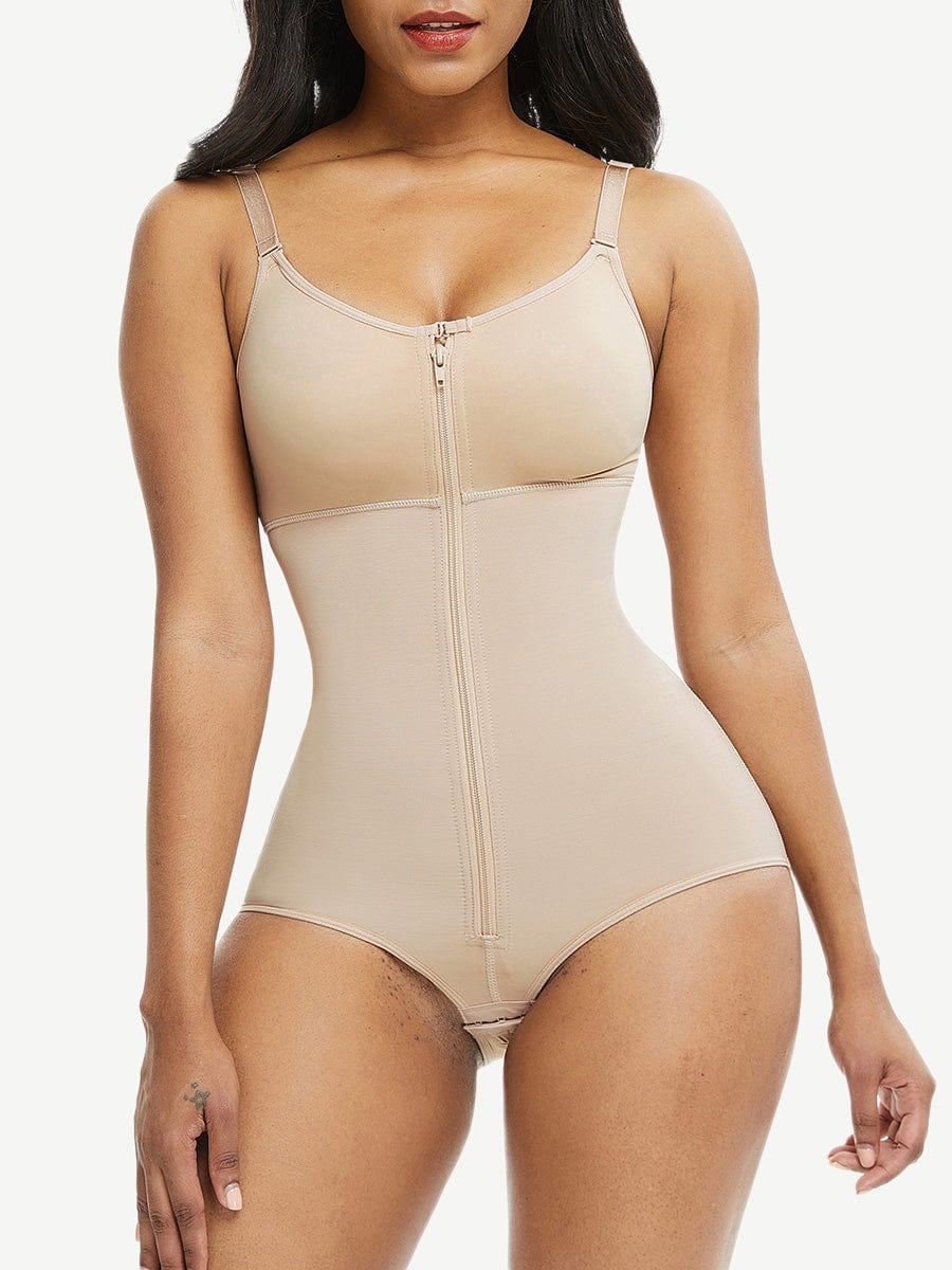 Large Size Postoperative Full Body Shaper Front Zipper Smooth Abdomen
