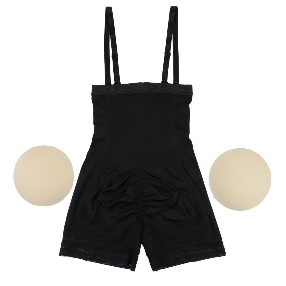Butt Lifter High Waist Lace Removable Pads Firm Compression