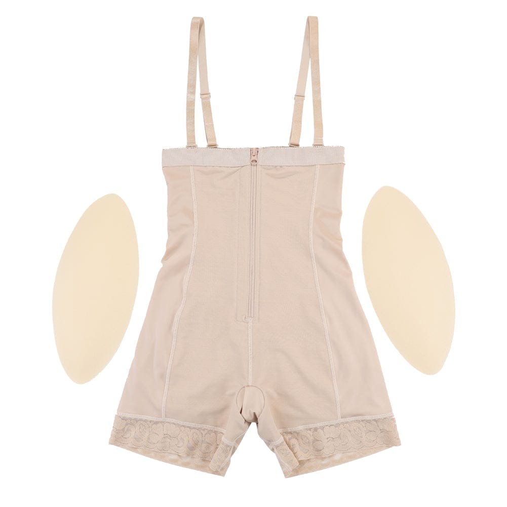 Butt Lifter High Waist Lace Removable Pads Firm Compression