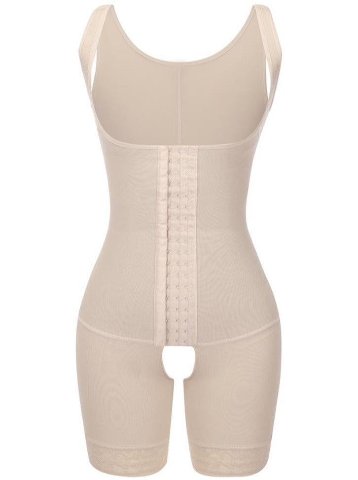 Hook Open Crotch Three Hook Full Body Shaper Compression Garment