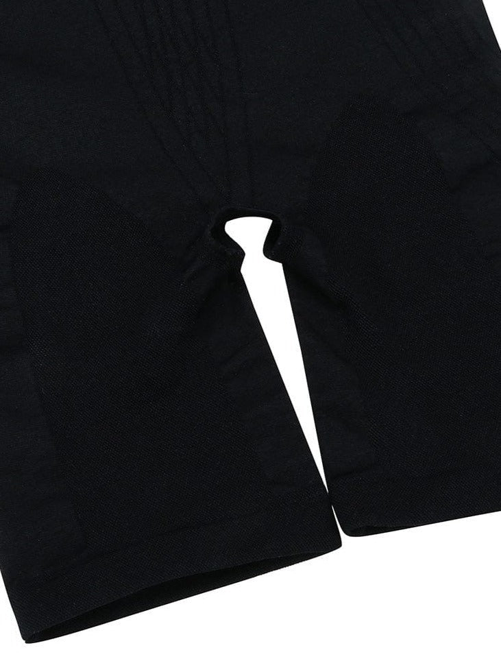 Strengthen Black High Waisted Shapewear With Bra Clips Tight Fit