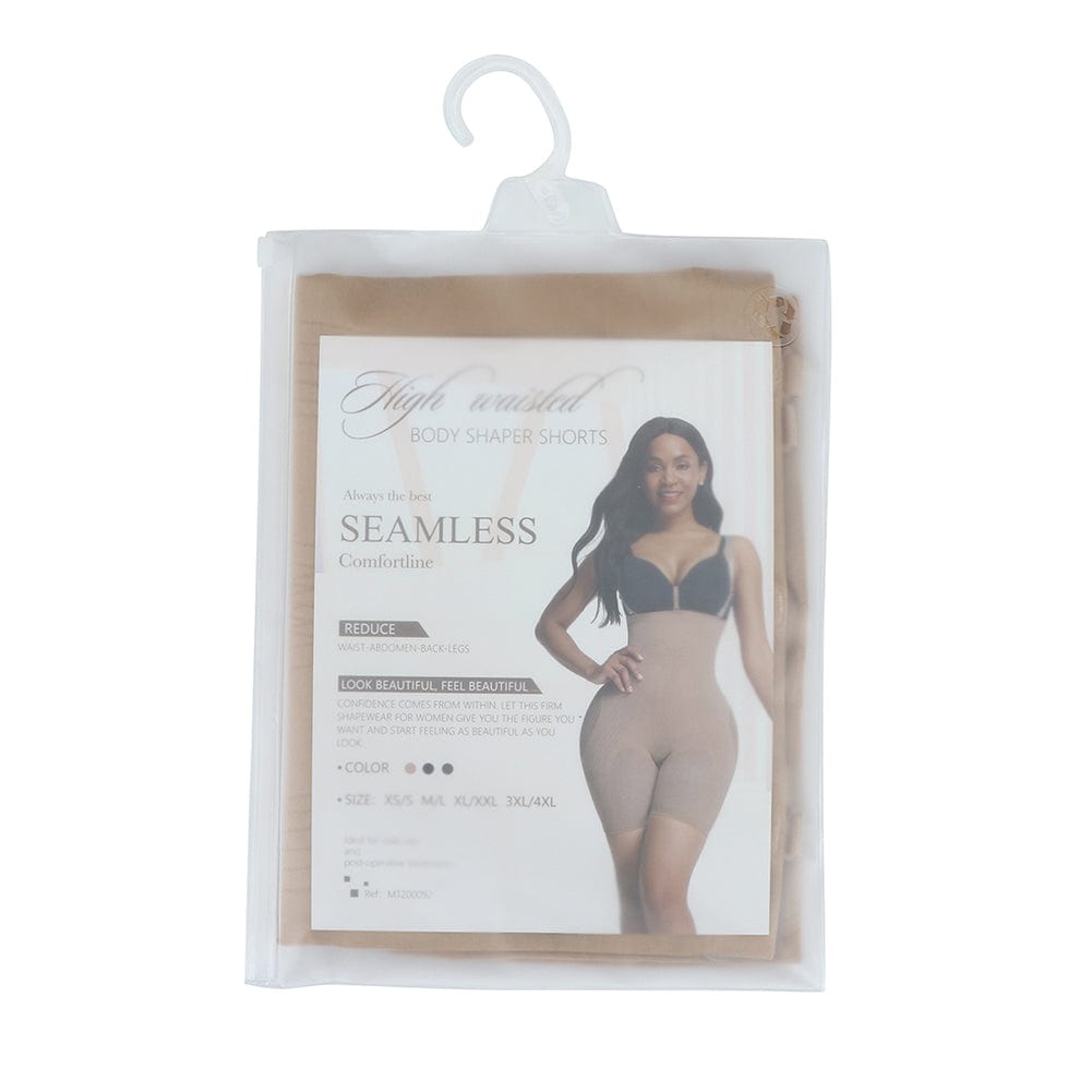 Strengthen Black High Waisted Shapewear With Bra Clips Tight Fit