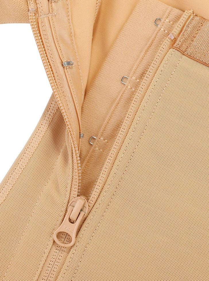 Full Body Shaper Glue Zipper Open Crotch Lace Firm Foundations
