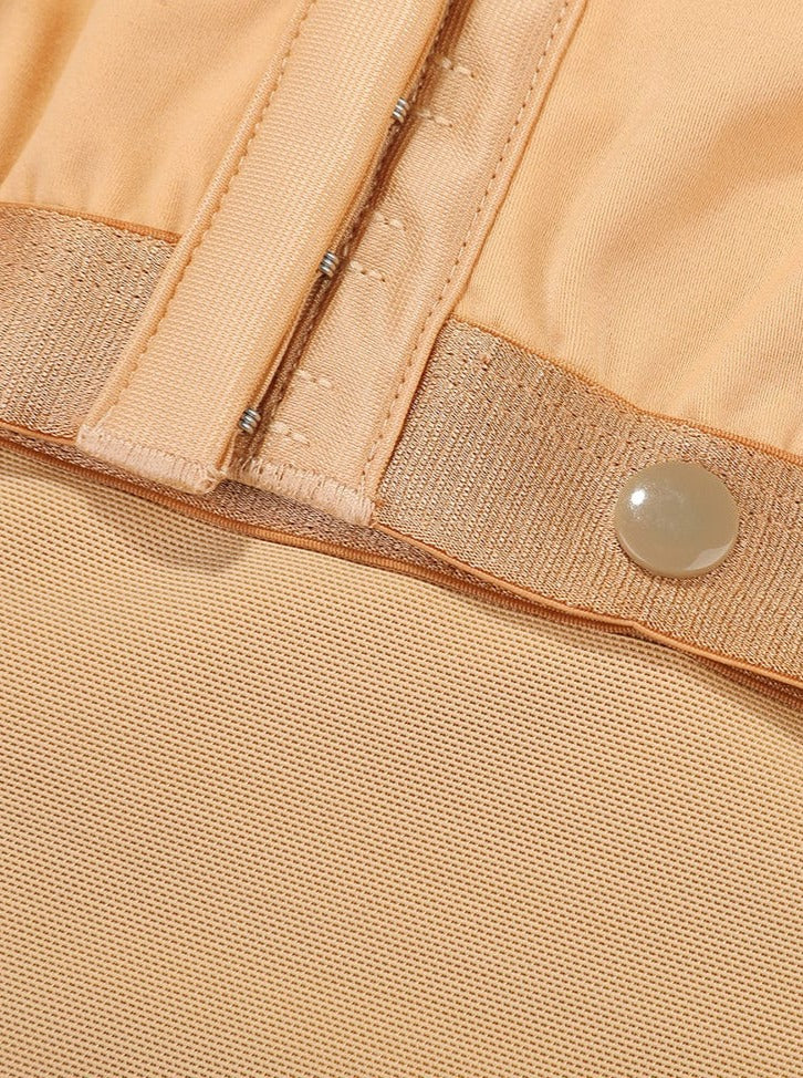 Full Body Shaper Glue Zipper Open Crotch Lace Firm Foundations