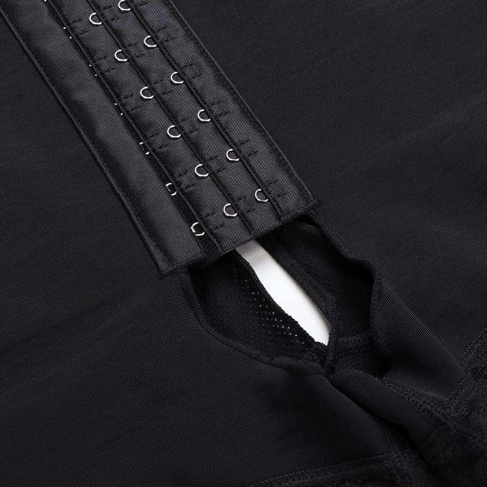 Lace Hooks U Neck Plus Size Glue Crotchless Slimming Body Shaper
