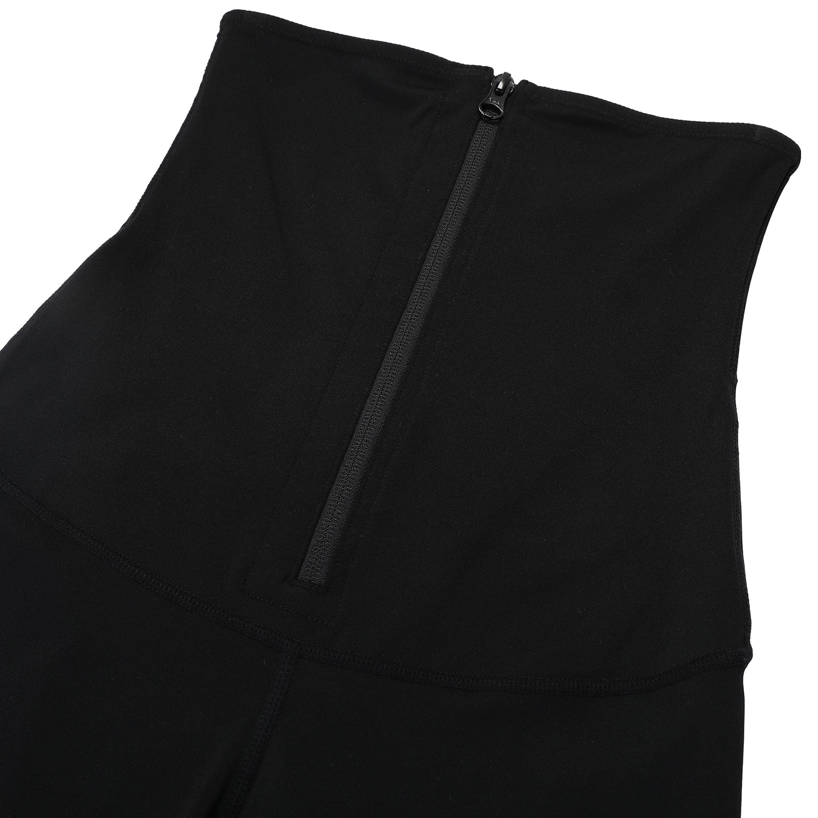 Black Waist Trainer 2-In-1 Leggings With Zipping Hourglass Figure
