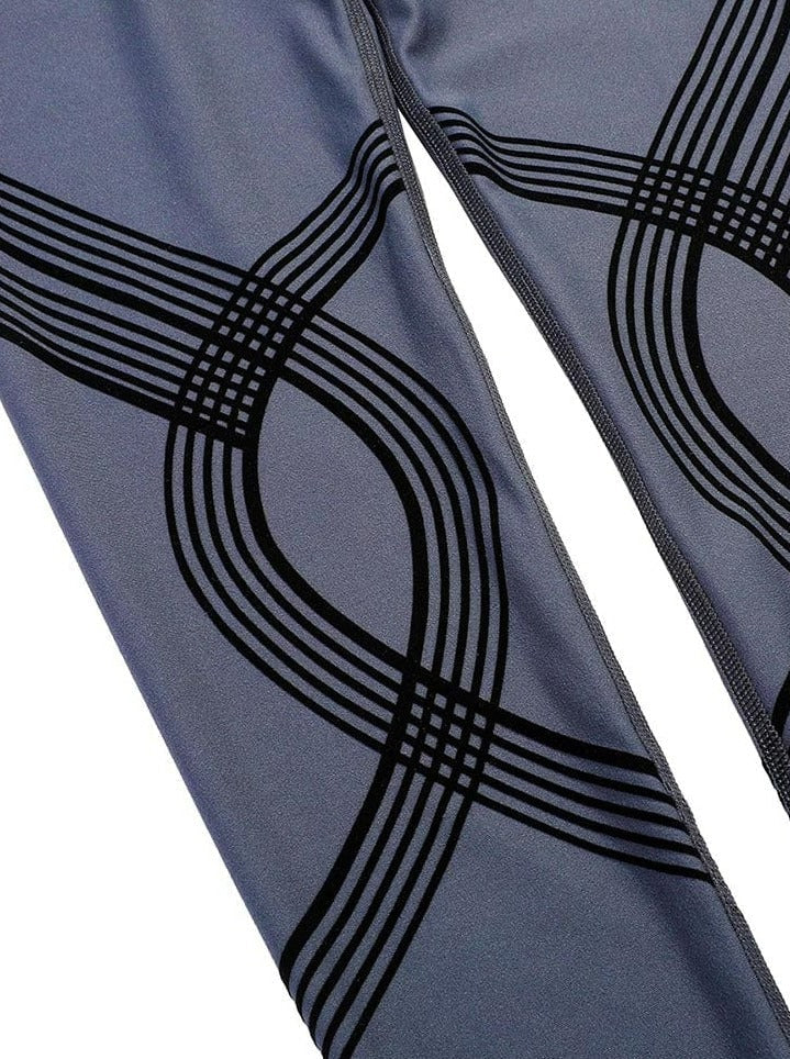 Seamless High Waist 3D Print Legging Curve Smoothing