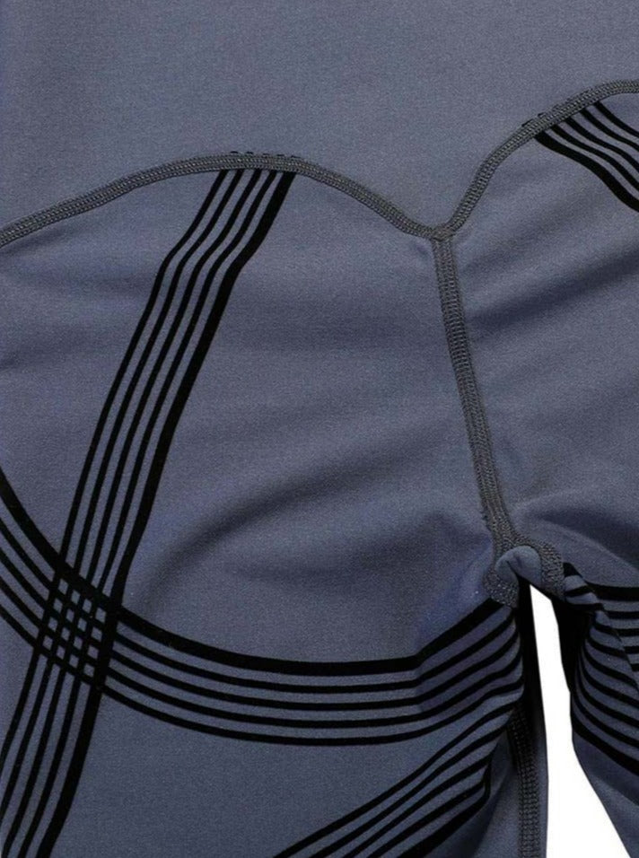 Seamless High Waist 3D Print Legging Curve Smoothing