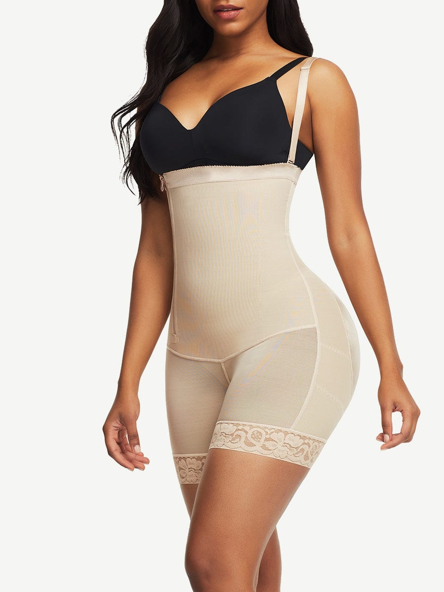 [USA Warehouse]Pretty Detachable Straps Side Zip Body Shaper Leisure Fashion