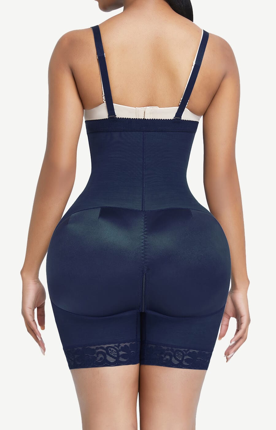 Detachable Straps Post Surgery Full Body Shaper Zipper Abdominal Control