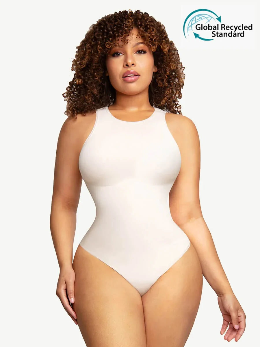 🌿 Eco-friendly Seamless Outer Crew Thong Bodysuit