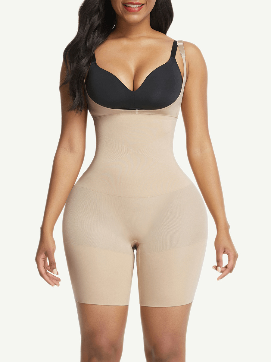 🌿Eco-friendly Seamless Instant Smooth Open-Bust Mid-Thigh Shapewear