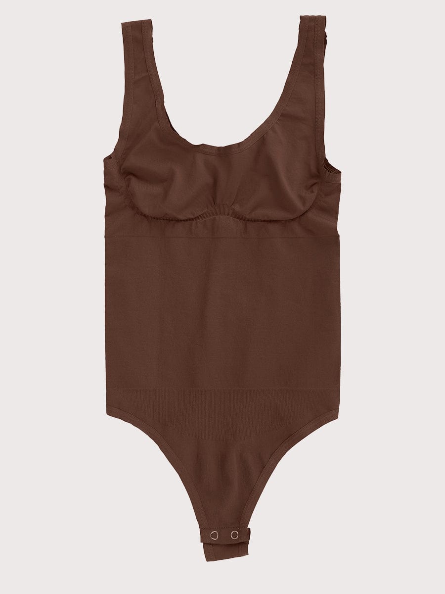 🌿 Eco-friendly Seamless Outerwear Belly Control Thong Bodysuit