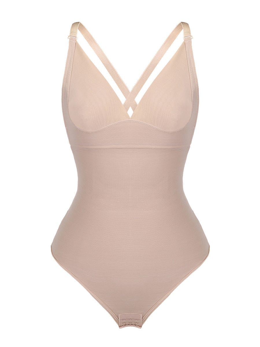Curve Creator Breathable Sexy Adjustable Strap Solid Color Full Body Shaper Shaperwear