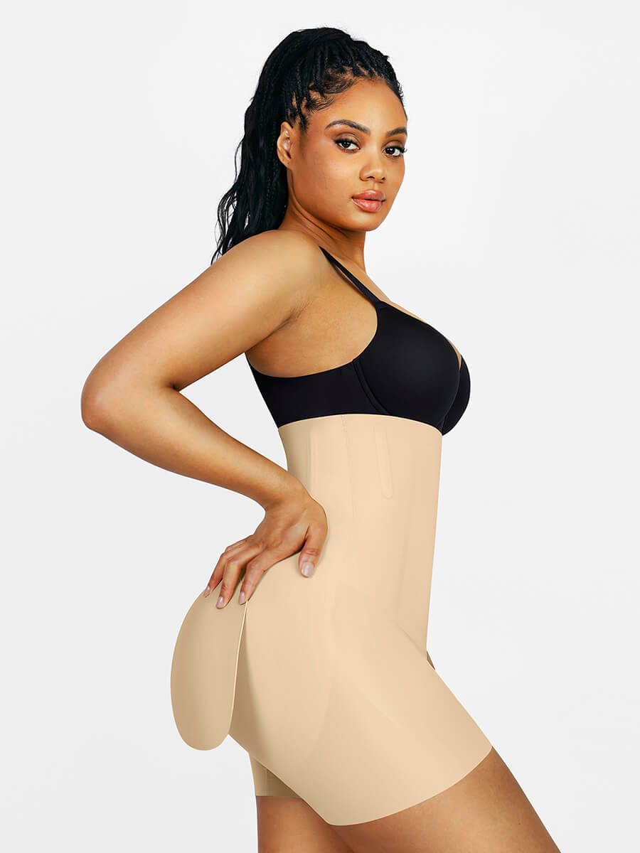 High Waist Air Slim Butt Lifter Built-in Removable Buttock Pads