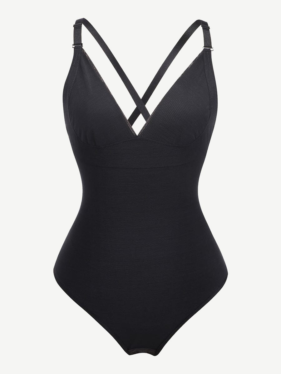Curve Creator Breathable Sexy Adjustable Strap Solid Color Full Body Shaper Shaperwear