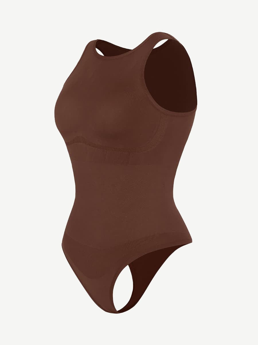 🌿 Eco-friendly Seamless Outer Crew Thong Bodysuit