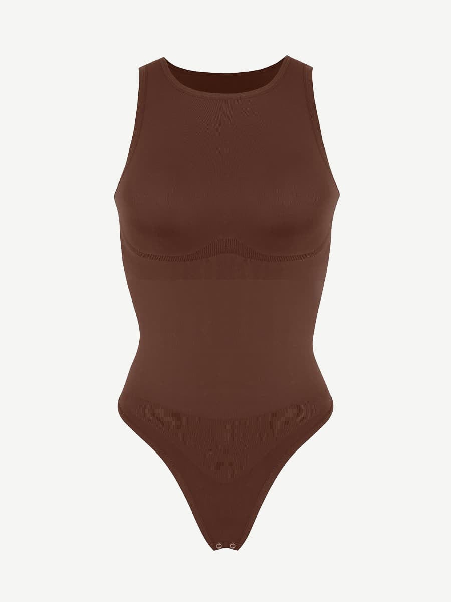 🌿 Eco-friendly Seamless Outer Crew Thong Bodysuit