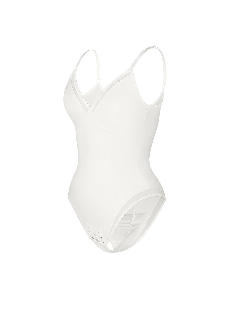 Sexy Deep V-Neck Mesh Sheer Bodysuit
