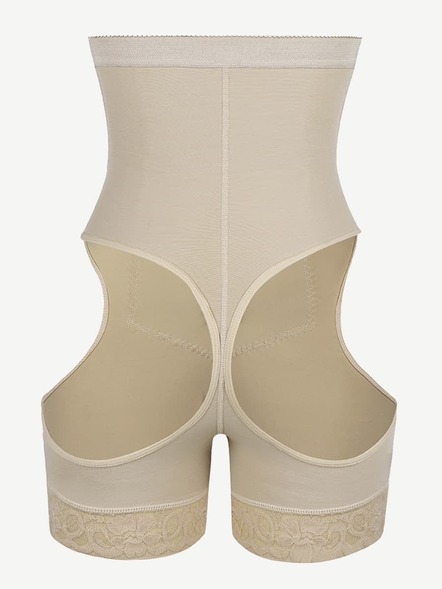 Flawlessly High Waist Open Butt Shapewear Shorts Stretchy