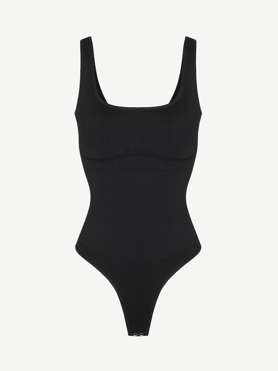 🌿 Eco-friendly Seamless Outerwear Belly Control Thong Bodysuit