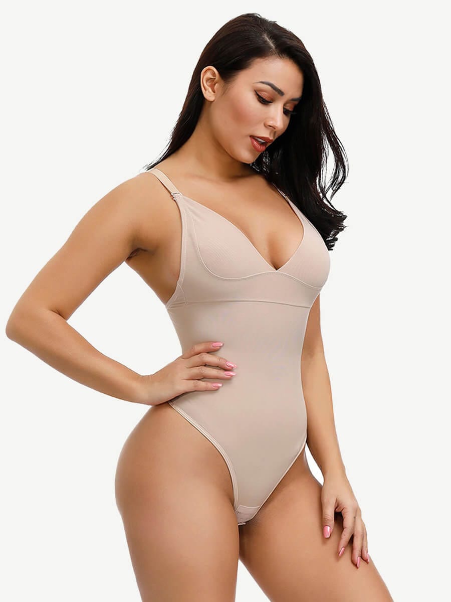 Curve Creator Breathable Sexy Adjustable Strap Solid Color Full Body Shaper Shaperwear