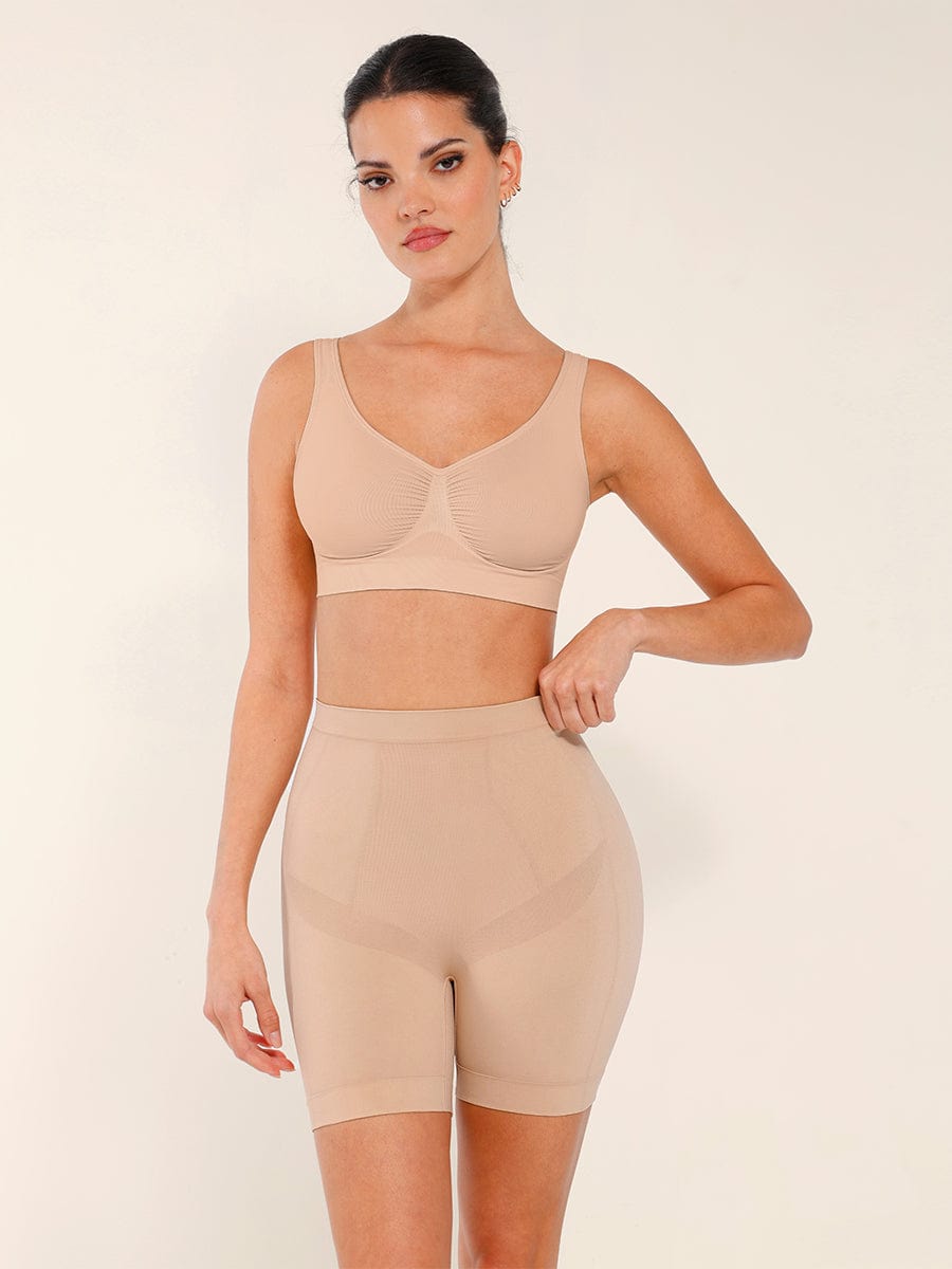 Seamless Slimming Mid-Waist Tummy Control Boyshorts Panties
