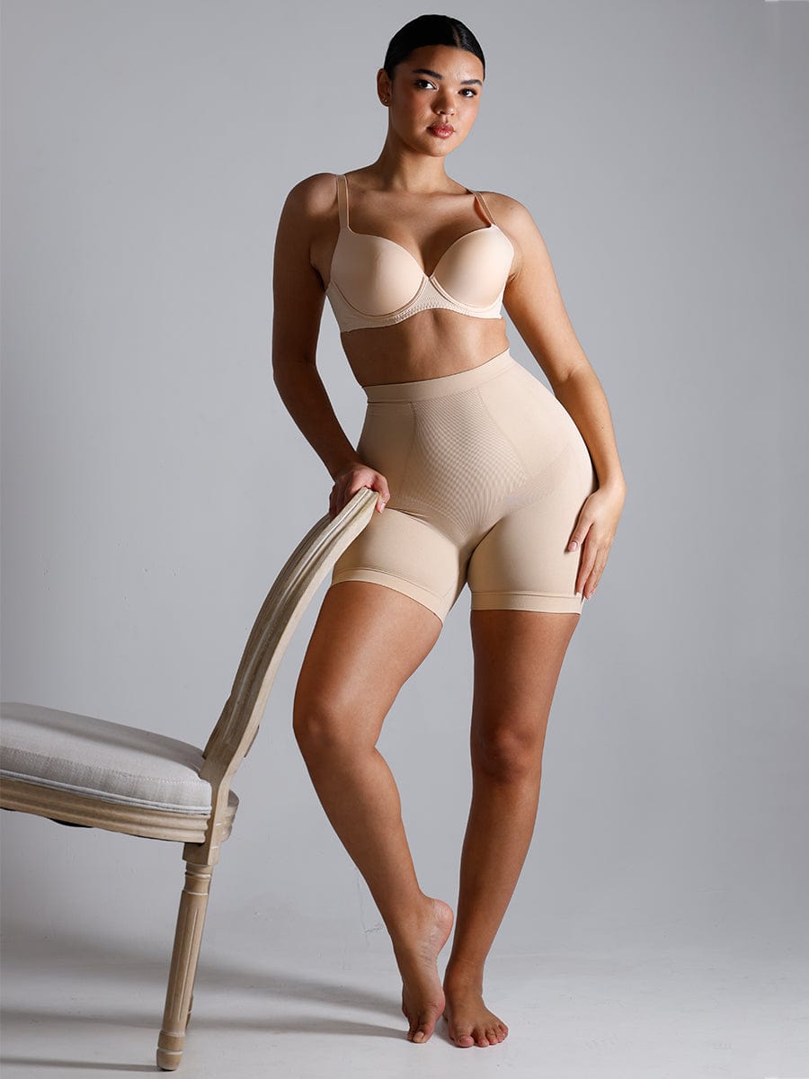 Seamless Slimming Mid-Waist Tummy Control Boyshorts Panties