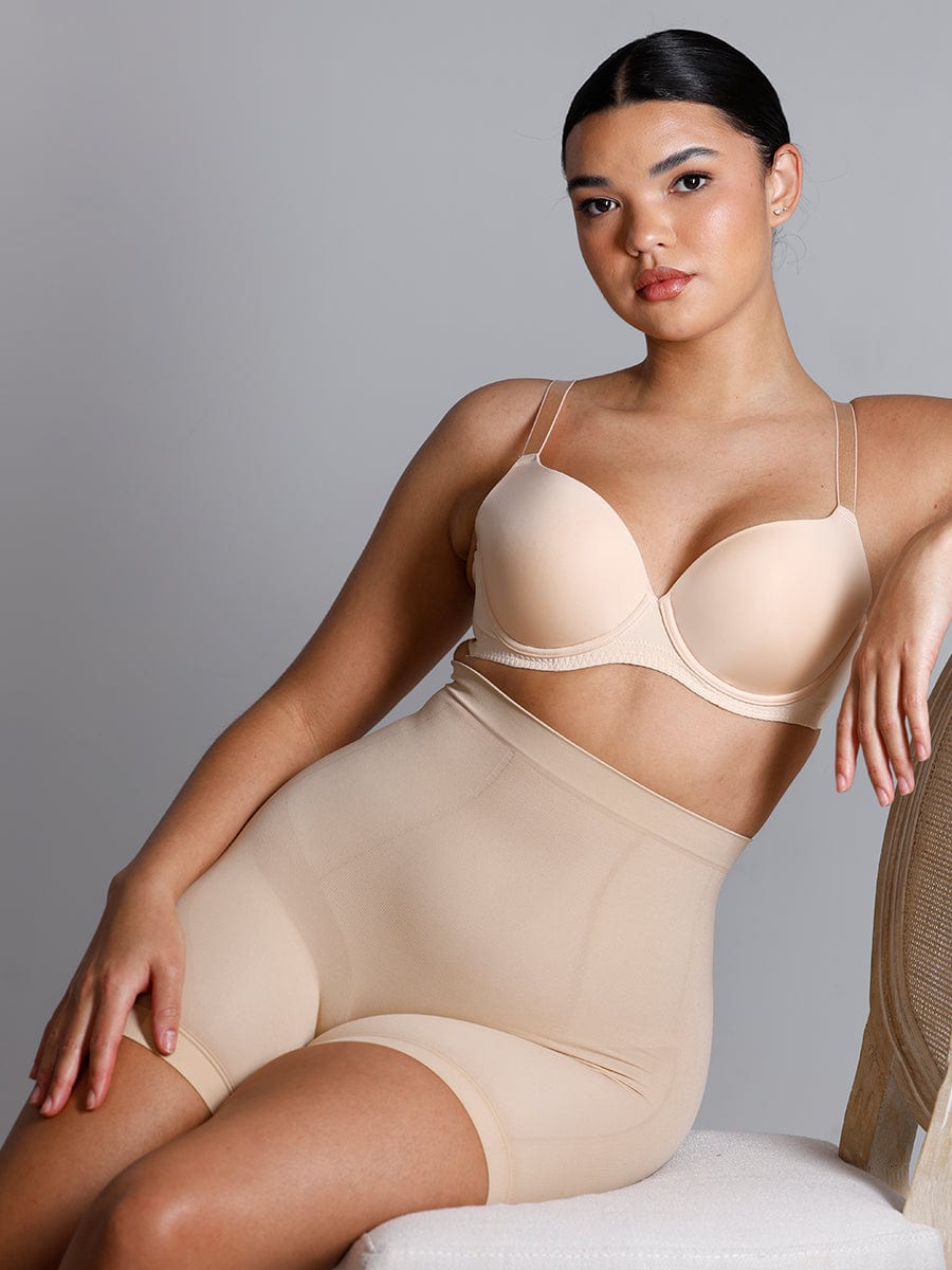 Seamless Slimming Mid-Waist Tummy Control Boyshorts Panties