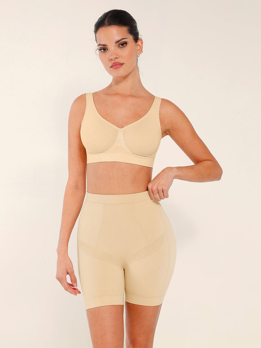 Seamless Slimming Mid-Waist Tummy Control Boyshorts Panties